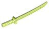 Minifigure, Weapon Sword, Shamshir / Katana (Square Guard) with Capped Pommel and Holes in Crossguard and Blade