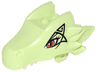 Dragon Head (Elves) Jaw Upper with Red Eyes and Black Pattern (Ashwing)