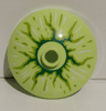 Dish 3 x 3 Inverted (Radar) with Cracks Dark Green and Lime Pattern