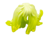 Minifigure, Hair Female Mid-Length Wavy with Side Spikes, Elongated Hole in Back and Marbled Trans-Neon Green Pattern