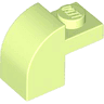 Slope, Curved 2 x 1 x 1 1/3 with Recessed Stud
