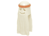 Minifigure, Headgear Head Cover, Ghost Shroud with Smile and Headband Medium Nougat Pattern