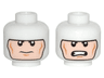 Minifigure, Head Dual Sided Balaclava, Cheek Lines, Frown / Clenched Teeth (Batman) Pattern