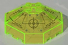 Windscreen 6 x 6 x 2 Octagonal Canopy with Axle Hole with Insectoids Pattern