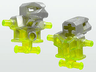 Torso/Head Mechanical, Exo-Force Robot with Marbled Pearl Light Gray Pattern