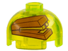 Brick, Round 2 x 2 Dome Top with Dark Orange Stapler in Jello Mold Pattern