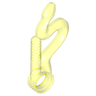 Minifigure, Weapon Whip Bent with Snake Head and Pin Hole