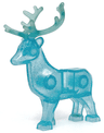 Deer with Flexible Rubber Trans-Light Blue Antlers (Stag / Reindeer)