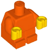 Body Baby / Toddler with Fixed Arms with Molded Yellow Hands Pattern