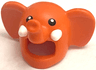 Minifigure, Headgear Head Cover, Costume Elephant with Molded White Tusks and Printed Black Eyes Pattern