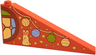 Slope 25 8 x 1 x 3 with Medium Nougat Round Window Half with Bright Light Yellow, Bright Light Blue and Lime Stained Glass, Hanging Lights, Bunny Rabbit, Stars, Planet and Moon Pattern Model Left Side