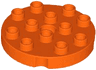 Duplo, Plate Round 4 x 4 with Hole with Locking Ridges