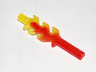 Wave Rounded Straight Bar 4L (Flame) with Marbled Trans-Yellow Pattern