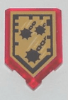 Tile, Modified 2 x 3 Pentagonal with Nexo Power Shield Pattern - Mace Rain