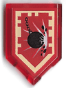 Tile, Modified 2 x 3 Pentagonal with Nexo Power Shield Pattern - Wrecking Ball