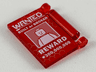 Minifigure, Utensil Book Cover with White 'WANTED', 'BUILT or BROKEN', 'REWARD', and '300,000,000' Pattern