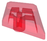 Tile, Modified 1 x 2 Diamond with Bar