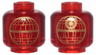Minifigure, Head without Face with Gold SW Death Star Pattern