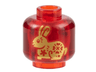 Minifigure, Head without Face with Gold Rabbit Pattern on Both Sides