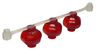 Duplo Chinese Lanterns with Molded Trans-Clear Vine 12L with Studs and Stud Receptacles on Ends Pattern