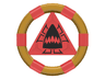 Ring with Center Triangle with Gold Bands and Shark Pattern (Atlantis Treasure Key)