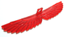 Minifigure Wings Feathered Extended Straight with Neck Bracket