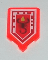 Tile, Modified 2 x 3 Pentagonal with Nexo Power Shield Pattern - Toxic Sting