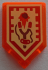Tile, Modified 2 x 3 Pentagonal with Nexo Power Shield Pattern - Rock Throw