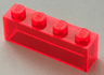 Brick 1 x 4 without Bottom Tubes