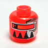 Minifigure, Head Alien with Robot Large Black Teeth Pattern