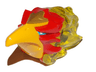 Large Figure Head Modified Chima Phoenix with Red Face and Bright Light Orange Beak Pattern