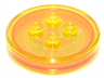 Dimensions Toy Tag 4 x 4 x 2/3 with 4 Studs and Trans-Orange Bottom (Generic for Gadgets)