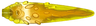 Flame / Vapor Trail with Ovals and Axle Hole End with Marbled Bright Light Orange Pattern