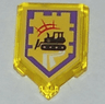 Tile, Modified 2 x 3 Pentagonal with Nexo Power Shield Pattern - Bulldozer