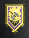 Tile, Modified 2 x 3 Pentagonal with Nexo Power Shield Pattern - Shining Axe