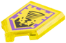 Tile, Modified 2 x 3 Pentagonal with Nexo Power Shield Pattern - Rock Twister