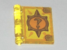 Minifigure, Utensil Book Cover with Gold Circle with Spikes, Question Mark, Bright Light Orange Highlights Pattern (Nexo Knights Book of Deception)