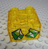 Duplo, Brick 2 x 2 with 2 Sparkling Green Gems Pattern