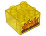Duplo, Brick 2 x 2 with Burning Logs Pattern