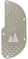 Cloth Sail 10 x 23 with Diamonds, Mountains and Triangles on Dark Tan Background Pattern