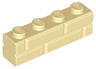 Brick, Modified 1 x 4 with Masonry Profile