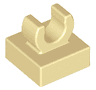 Tile, Modified 1 x 1 with Open O Clip