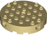 Brick, Round 6 x 6 with 4 Side Pin Holes and Center Hole