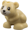 Hamster / Mouse, Mini Doll Style with Black Eyes, Nose and Mouth and White Muzzle and Blaze Pattern (Friends Harry)