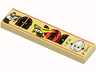 Tile 1 x 4 with Hieroglyphs and Minifigure Pattern