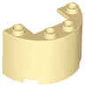 Cylinder Half 2 x 4 x 2 with 1 x 2 Cutout