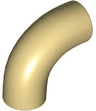 Brick, Round Tube 1 x 1 d. 90 degrees Elbow Macaroni - No Stud - Type 2 - Axle Hole
