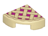 Tile, Round 1 x 1 Quarter with Lattice Pie Pattern