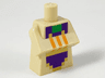 Torso, Modified Long with Folded Arms with Pixelated Dark Purple, Gold, Green, and Orange Minecraft Desert Villager (Blacksmith) Pattern