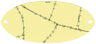 Cloth Sail Oval 8 x 18 with Rips and Clamps Pattern